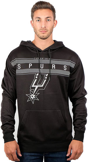 Picture of Ultra Game NBA Official Men’s Super Soft Midtown Hoodie Pullover Sweatshirt - Unisex, San Antonio Spurs, Black, Medium