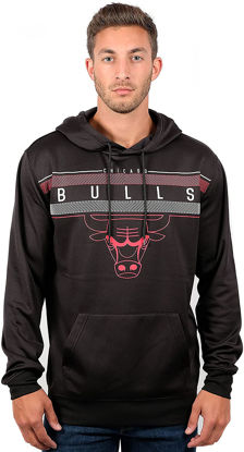Picture of Ultra Game NBA Official Men’s Super Soft Midtown Hoodie Pullover Sweatshirt - Unisex, Chicago Bulls, Black, Large