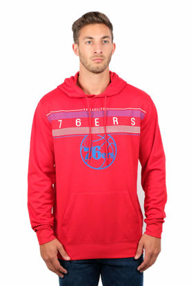 Picture of Ultra Game NBA Official Men’s Super Soft Midtown Hoodie Pullover Sweatshirt - Unisex, Philadelphia 76ers, Team Color, Small