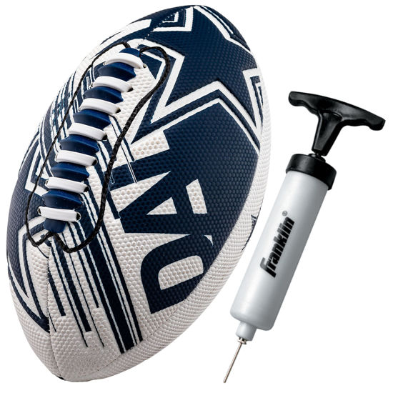 Picture of Franklin Sports NFL Dallas Cowboys Football - Youth Mini Football - 8.5" Football- SPACELACE Easy Grip Texture- Perfect for Kids !