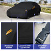 Picture of MORNYRAY Waterproof Car Cover All Weather Snowproof UV Protection Windproof Outdoor Full car Cover, Universal Fit for Sedan (Fit Sedan Length 186-193 inch, All Black)