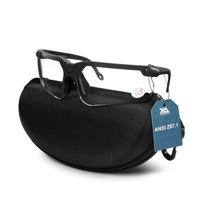 Picture of xaegistac Shooting Glasses with Case Anti Fog Hunting Safety Glasses for Men Women (Clear)