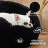 Picture of Bedsure Calming Dog Bed for Small Medium Dogs - Donut Washable Medium Pet Bed, 27 inches Anti-Slip Round Fluffy Plush Faux Fur Cat Bed, Black