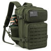 Picture of QT&QY 25L Military Tactical Backpacks For men Motorcycle Army Laser cut Molle Daypack small EDC Bug Out Bag Gym Rucksack With Dual Cup Holders medical Rucksack Green