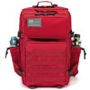 Picture of QT&QY Red Military Tactical Backpacks For women Fitness Army Molle Daypack 45L Large 3 Day emergency survival backpack Bug Out Bag Gym Rucksack With Bottle Holder