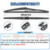 Picture of 12" Rear Wiper For Toyota RAV4 23-19,12-01 Highlander 19-01 Matrix Venza 16-09 Yaris 19-04 Land Cruiser 21-08 Sienna 23-21 /Dodge Durango 24-11,Journey 20-09 Back Windshield Wiper Blade (12-A)