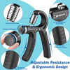 Picture of Grip Strength Trainer 2 Pack, Hand Grip Exerciser Strengthener with Adjustable Resistance 11-132 Lbs (5-60kg), Forearm Strengthener, Hand Exerciser for Muscle Building and Injury Recover Black