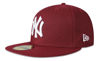 Picture of New Era 59Fifty MLB Basic New York Yankees Fitted Burgundy Headwear Cap (7 1/8)