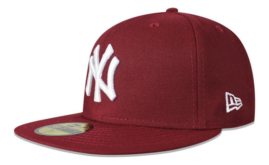 Picture of New Era 59Fifty MLB Basic New York Yankees Fitted Burgundy Headwear Cap (7 1/8)