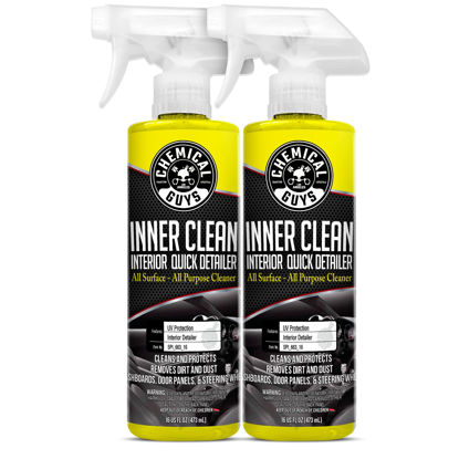 Picture of Chemical Guys SPI_663_1602 InnerClean Interior Quick Detailer and Protectant, Pineapple Scent, Safe for Cars, Trucks, SUVs, Jeeps, Motorcycles, RVs & More, 16 fl oz, 2 Pack