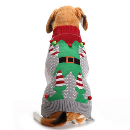 Picture of NACOCO Christmas Dog Sweater Ugly Elf Pet Jumper Clown Holiday and Party for Dog and Cat (Clown,XS)