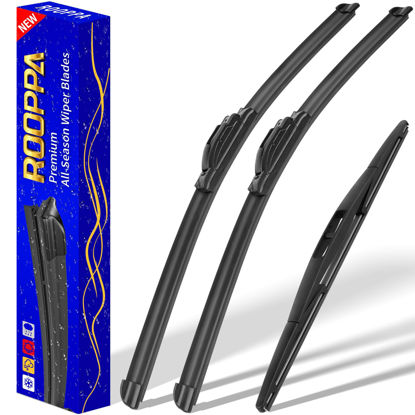 Picture of 3 wipers Replacement for 2010-2014 Subaru Outback/2010-2014 Subaru Legacy, Windshield Wiper Blades Original Equipment Replacement - 26"/19"/14" (Set of 3) U/J HOOK