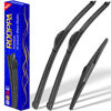 Picture of 3 wipers Replacement for 2010-2015 Hyundai Tucson, Windshield Wiper Blades Original Equipment Replacement - 26"/16"/12" (Set of 3) U/J HOOK