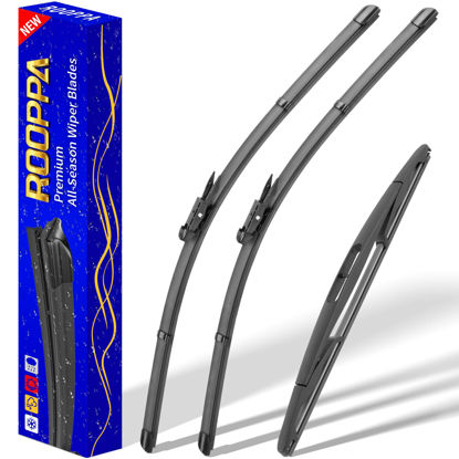 Picture of 3 wipers Replacement for 2012-2017 Buick Enclave, Windshield Wiper Blades Original Equipment Replacement - 24"/21"/12" (Set of 3) Pinch Tap