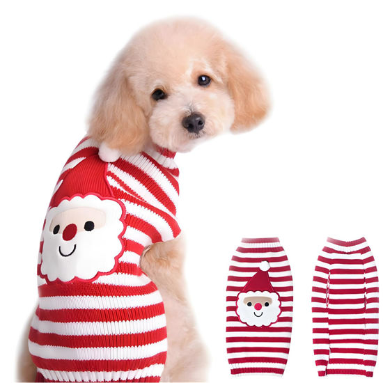 Picture of NACOCO Santa Claus Sweater Pet Sweater Xmas Dog Holiday Sweaters Christmas Sweaters Cold Weather Coat for Small to Medium Sized Dogs and Cats (Santa Claus, XX-Large)