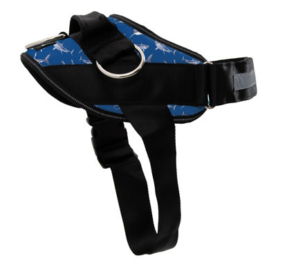 Picture of ShawnCo Essential Dog Harness, No-Pull Pet Vest with 3 Leash Clips, No Choke, Reflective, Adjustable and Padded, for Easy Walking and Training for Small, Medium and Large Dogs (White Sharks, XL)