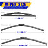 Picture of 3 wipers Replacement for 2013-2016 GMC Acadia, Windshield Wiper Blades Original Equipment Replacement - 24"/21"/11" (Set of 3) Pinch Tap