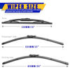 Picture of 3 wipers Replacement for 2012-2017 Chevy Chevrolet Traverse, Windshield Wiper Blades Original Equipment Replacement - 24"/21"/13" (Set of 3) Pinch Tap