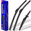 Picture of 3 wipers Replacement for 2010-2022 Toyota 4Runner, Windshield Wiper Blades Original Equipment Replacement - 24"/20"/12" (Set of 3) U/J HOOK