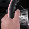 Picture of Leather Car Steering Wheel Cover, Non-Slip Car Wheel Cover Protector Breathable Microfiber Leather Universal Fit for Most Cars(Pink)