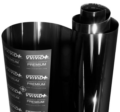 Picture of VViViD+ Ultra Gloss Piano Black Vinyl Car Wrap Premium Paint Replacement Film Roll with Nano Air Release Technology, Stretchable Protective Cap Liner, Self Adhesive, Indoor Outdoor (4ft x 5ft, Black)
