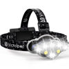 Picture of Victoper Rechargeable Headlamp, 8 LED 18000 High Lumen Bright Head Lamp with Red Light, Lightweight USB Head Light, 8 Mode Waterproof Head Flashlight for Outdoor Running Hunting Camping Gear, Black