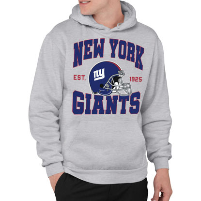 Picture of Junk Food Clothing x NFL - New York Giants - Team Helmet - Unisex Adult Pullover Fleece Hoodie for Men and Women - Size Medium