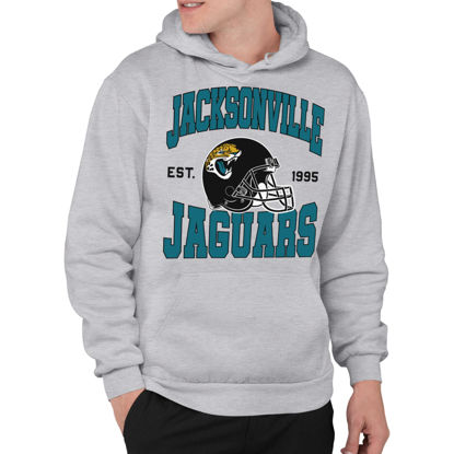 Picture of Junk Food Clothing x NFL - Jacksonville Jaguars - Team Helmet - Unisex Adult Pullover Fleece Hoodie for Men and Women - Size 3X-Large
