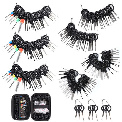 Picture of Terminal Removal Tool Kit 139 Pcs Depinning Tool Electrical Connector Pin Removal Tool Kit Pin Extractor Tool Set Wire Terminal Release Tool for Automotive Car Household Devices