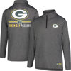 Picture of Ultra Game NFL Men's Super Soft Quarter Zip Long Sleeve T-Shirt, Green Bay Packers, Heather Charcoal, Medium