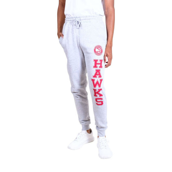 Picture of Ultra Game NBA Official Men’s Super Soft Game Day Jogger Sweatpants - Unisex, Atlanta Hawks, Heather Gray, Medium