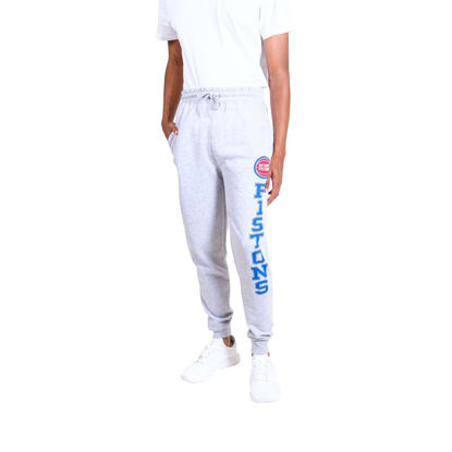 Picture of Ultra Game NBA Official Men’s Super Soft Game Day Jogger Sweatpants - Unisex, Detroit Pistons, Heather Gray, Large