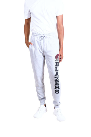 Picture of Ultra Game NBA Official Men’s Super Soft Game Day Jogger Sweatpants - Unisex, Portland Trail Blazers, Heather Gray, Small