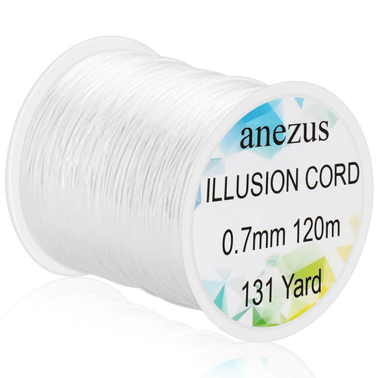 Picture of Anezus Heavy Duty Fishing Wire for Hanging, 0.7 mm Clear Fishing Line Invisible String Strong Monofilament Line for Hanging Decorations and Crafts