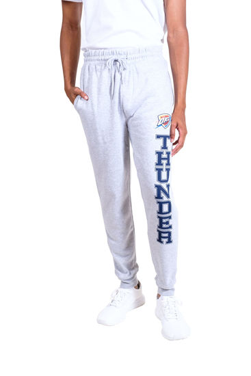Picture of Ultra Game NBA Official Men’s Super Soft Game Day Jogger Sweatpants - Unisex, Oklahoma City Thunder, Heather Gray, X-Large