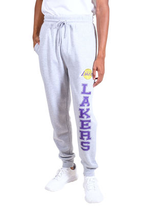 Picture of Ultra Game NBA Official Men’s Super Soft Game Day Jogger Sweatpants - Unisex, Los Angeles Lakers, Heather Gray, Large
