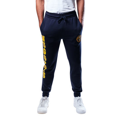 Picture of Ultra Game NBA Men's Super Soft Team Jogger Sweatpants, Denver Nuggets, Heather Gray 18, X-Large