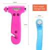 Picture of THINKWORK Window Breaker - Pink-Blue Car Safety Hammer Gift for Lady and Men, Three-in-One Emergency Escape Tool with Seat Belt Cutter, Safety Emergency Car Escape Tool for Family, Women, Children