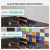 Picture of Amantech 12 Pack Acoustic Panels Self Adhesive Sound Proof Foam, High Density Sound Acoustic Panel, 16X12X0.4 Inch Rectangle Panels in Home, Office, Reccording Room, Studio,and more(Telecom Blue)