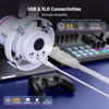 Picture of MAONO XLR/USB Dynamic Microphone Kit, RGB Podcast Mic with Software, Mute, Gain Knob, Volume Control, Boom Arm for Streaming, Gaming, Voice-Over, Recording-PD200XS White
