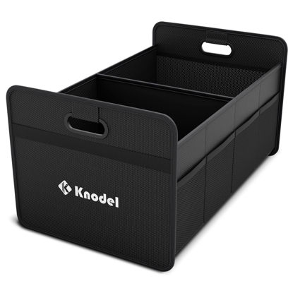Picture of K KNODEL Car Trunk Organizer, Foldable Organizer for Car, Automotive Consoles & Organizers, Storage with Reinforced Handles (Medium, Black)