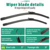 Picture of 22" 20" Windshield Wiper Blades Replacement for Lincoln MKZ 2013-2020 / Ford Mustang 2007-2021 Original Factory Quality Front Wipers Blade Set for My Car - (Pack of 2)