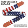Picture of Nefelibata Guitar Strap Cotton with Thicked First Layer Vegetable Tanned Cowhide Leather Ends for Acoustic, Bass, Electric Guitar, Gift for Your Love Guitarists