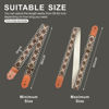 Picture of Nefelibata Cool Woven Guitar Strap - Cotton Guitar Straps with Thicked First Layer Vegetable Tanned Cowhide Leather Ends for Acoustic, Bass, Electric, Best Gift for Your Love Guitarists (Khaki)