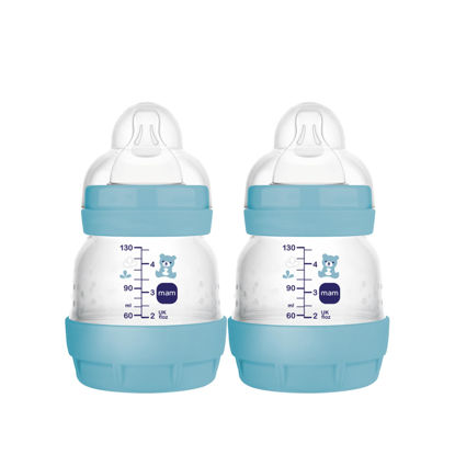 Picture of MAM Easy Start Anti-Colic Baby Bottle, Extra Slow Flow, Breastfeeding-Like Silicone Nipple Bottle, Reduces Colic, Gas, & Reflux, Easy-to-Clean, BPA-Free, Vented Baby Bottles for Newborns, 0-3 Months