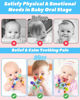 Picture of Baby Teething Toys Teethers for Babies 0-6 Months Infant Baby Girl Toys Gifts for 0 3 6 9 12 Months, Newborn Rattles Chew Toys Sensory Learning Montessori Toys for Babies 6-12 Months -Blue