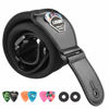 Picture of LEKATO Bass Guitar Straps for Electric Guitar & Bass 3" Wide Bass Strap Padded Guitar Straps Adjustable Length from 45" to 55" Bass Guitar Strap with Pick Holder 2 Safety Strap Locks & 6 Picks