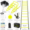 Picture of Agility Ladder Speed Training Equipment Set: 20ft Agility Ladder,12 Soccer Cones,4 Adjustable Hurdles, Jump Rope, Running Parachute Basketball Football Soccer Training Equipment for Kids Youth Adults