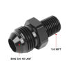 Picture of EVIL ENERGY 8AN Male Flare to 1/4" NPT Pipe Fitting Adapter Straight Aluminum Black