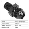 Picture of EVIL ENERGY 8AN Male Flare to 1/4" NPT Pipe Fitting Adapter Straight Aluminum Black